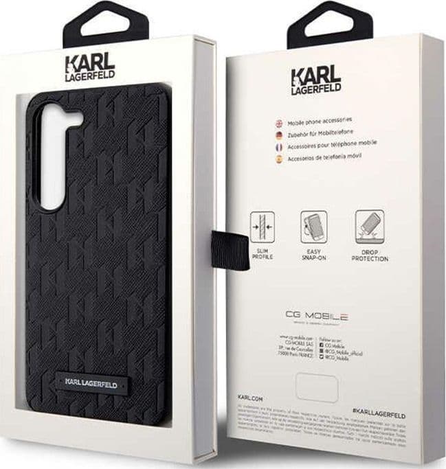 Karl Lagerfeld Saffiano Monogram Metal Logo - Case Samsung Galaxy S24 (czarny) - 8