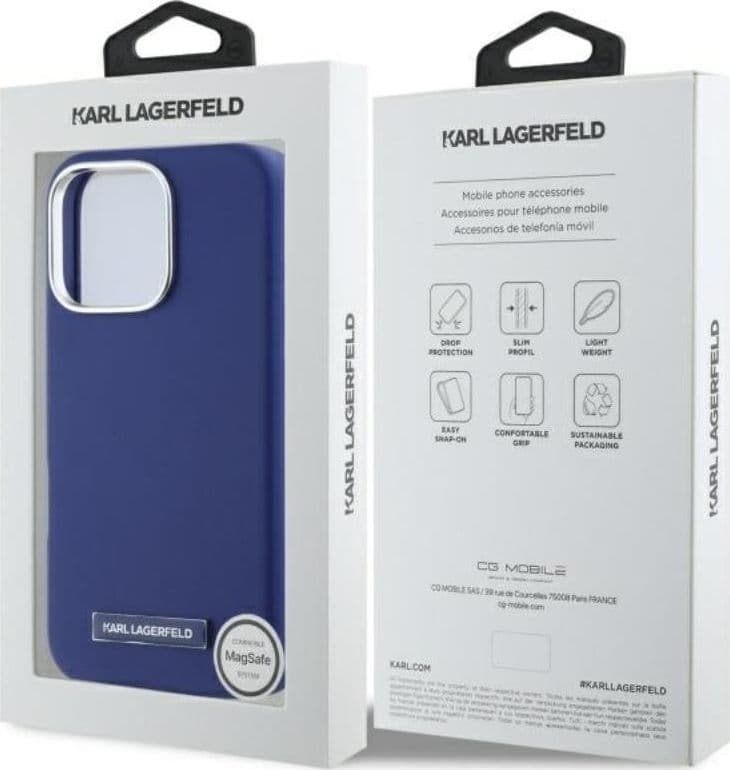 Karl Lagerfeld FW Metal Plate MagSafe - Case for iPhone 16 Pro Max (blue) - 8