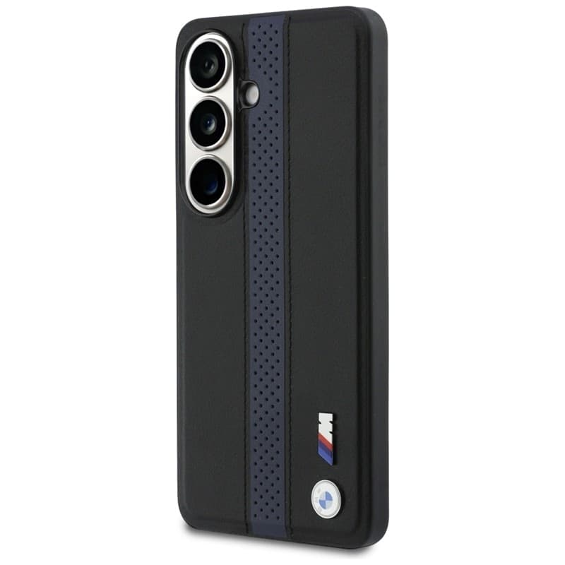 Custodia MagSafe con logo BMW M a strisce perforate per Samsung Galaxy S26 (blu) - 2