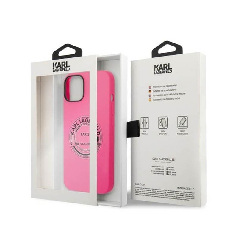 Karl Lagerfeld Silicone RSG - Case for iPhone 14 Plus (Pink) - 8