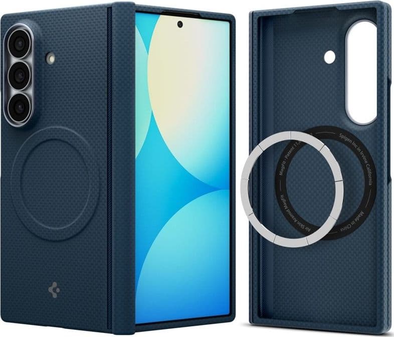 Spigen AirSkin Aramid MagSafe - Custodia per Samsung Galaxy Z Fold 8 Ultra (Blu navy) - 2
