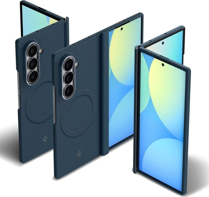 Spigen AirSkin Aramid MagSafe - Custodia per Samsung Galaxy Z Fold 8 Ultra (Blu navy) - 4