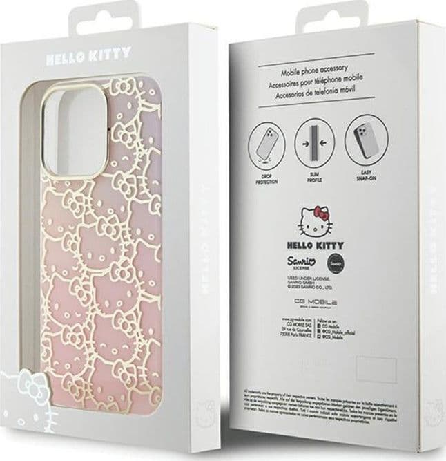 Hello Kitty IML Gradient Electrop Crowded Kitty Head - Case iPhone 14 Pro Max (pink) - 8