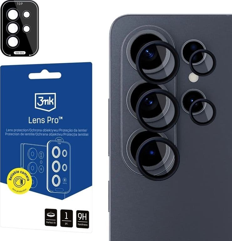 3mk Lens Protection Pro - Vetro per l'obiettivo della fotocamera del Samsung Galaxy S26 Ultra (nero)