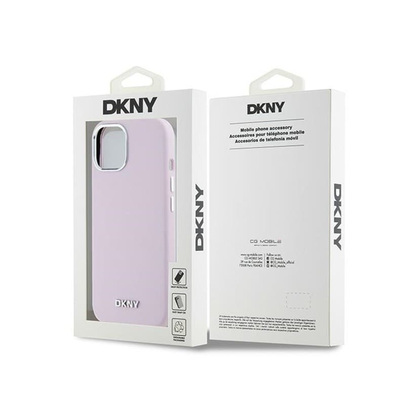 DKNY Liquid Silicone Small Metal Logo MagSafe - Case for iPhone 15 / 14 / 13 (pink) - 8