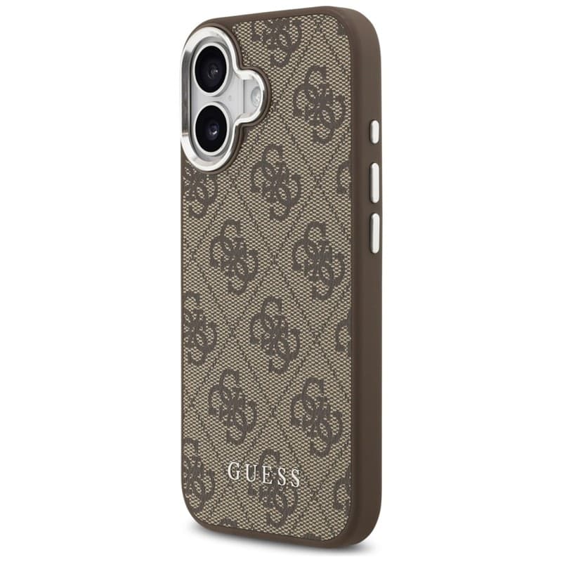 Guess 4G Classic Logo MagSafe - Custodia per iPhone 17 (Marrone) - 2