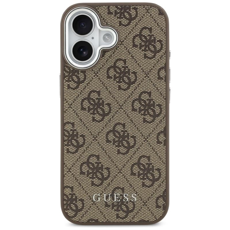 Guess 4G Classic Logo MagSafe - Custodia per iPhone 17 (Marrone) - 3