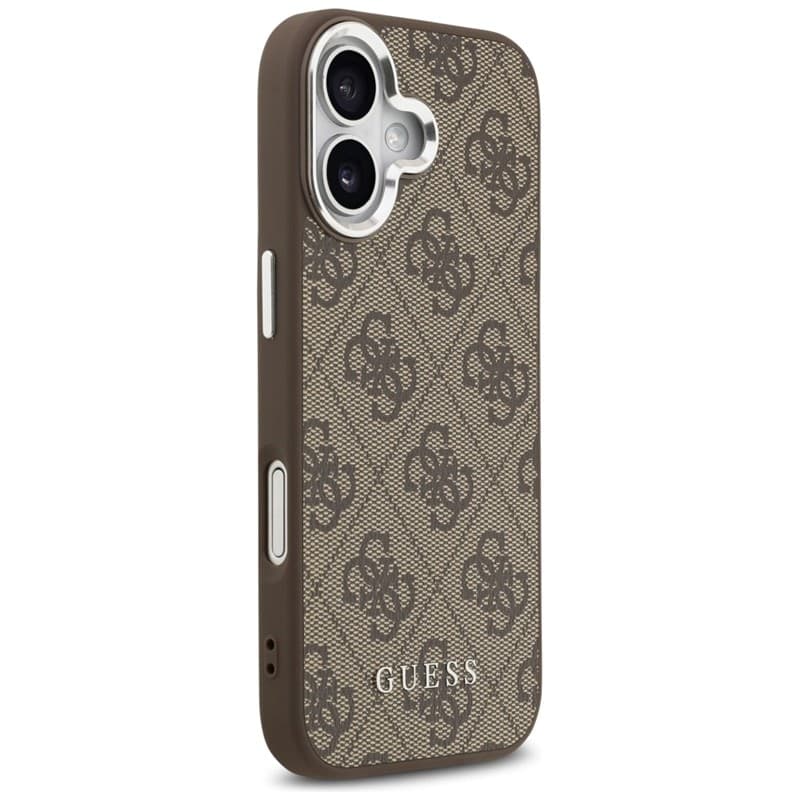 Guess 4G Classic Logo MagSafe - Custodia per iPhone 17 (Marrone) - 4