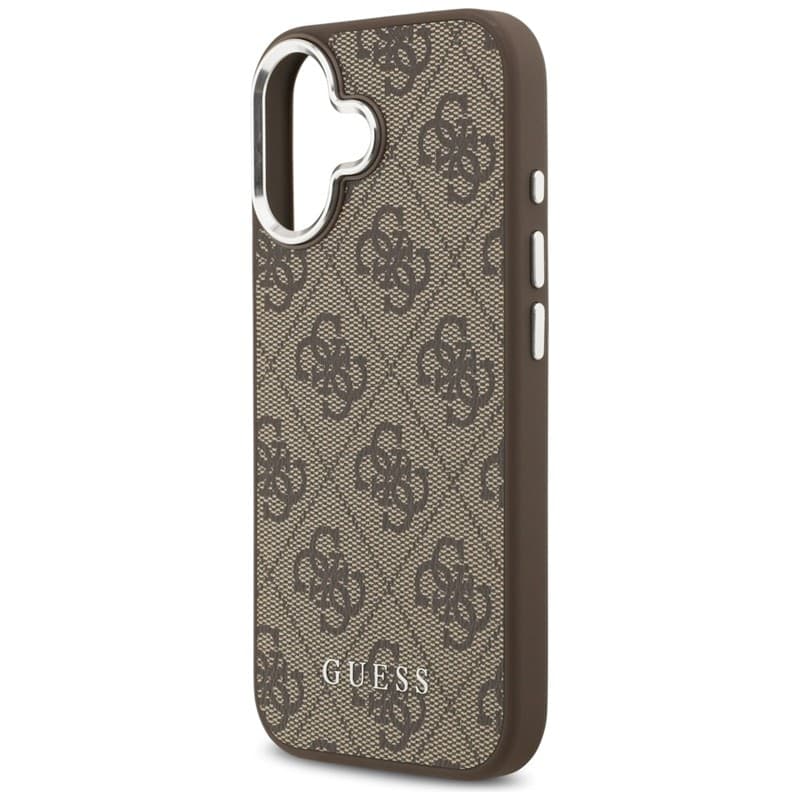 Guess 4G Classic Logo MagSafe - Custodia per iPhone 17 (Marrone) - 6