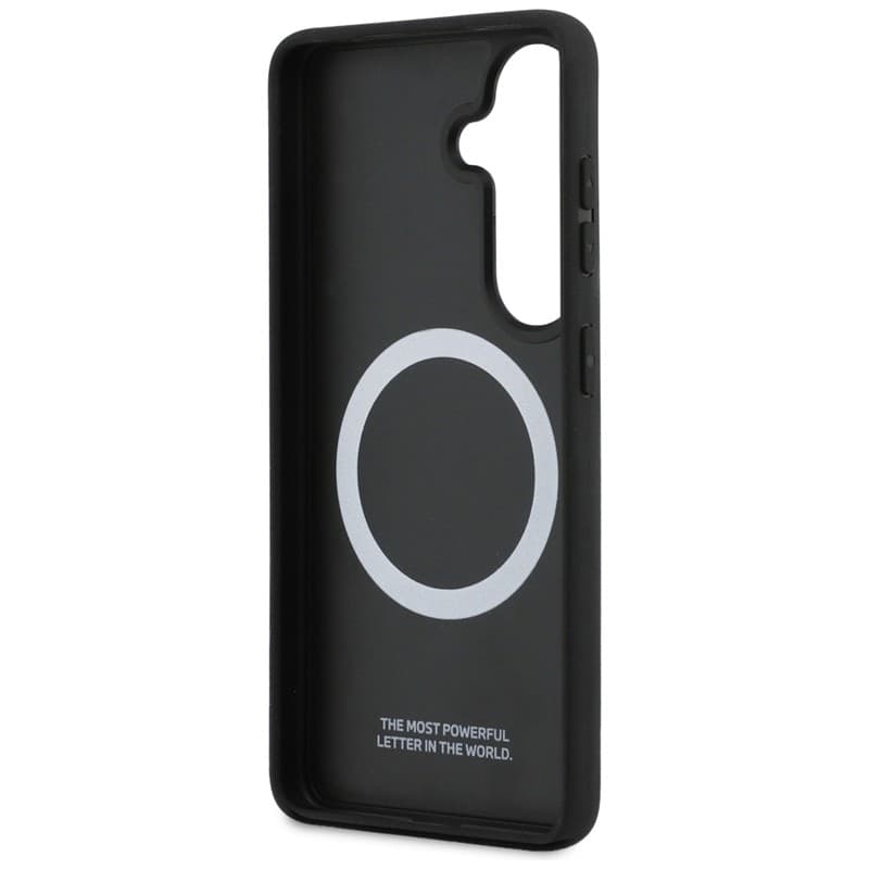 Custodia MagSafe con logo BMW M Kevlar per Samsung Galaxy S26 (nera) - 7