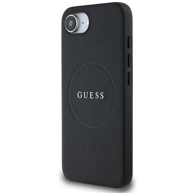 Guess Grained Ring MagSafe - Case for iPhone 16e (black) - 2