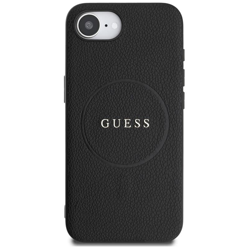 Guess Grained Ring MagSafe - Case for iPhone 16e (black) - 3