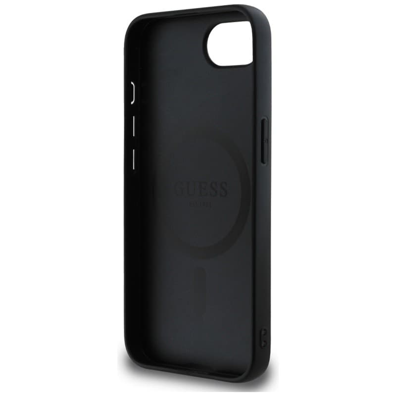 Guess Grained Ring MagSafe - Case for iPhone 16e (black) - 7