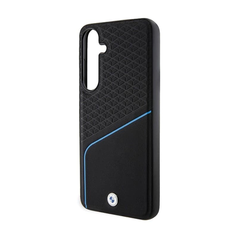 BMW Signature Leather Textured & Line MagSafe - Case for Samsung Galaxy S24+ (Black) - 6