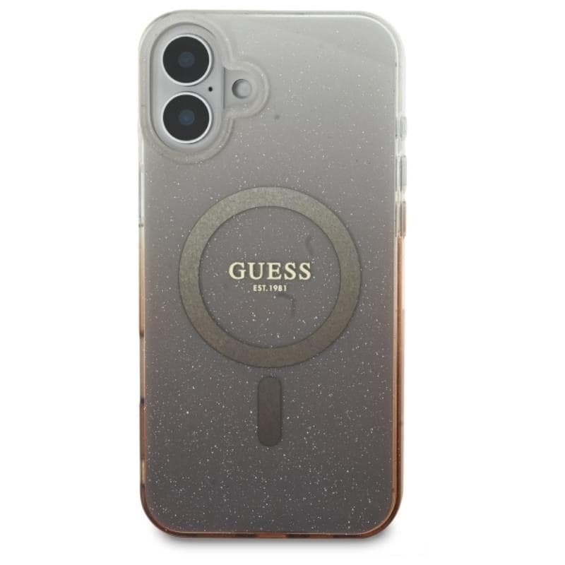 Guess IML Glitter Gradient MagSafe - Case for iPhone 16 (Brown) - 3