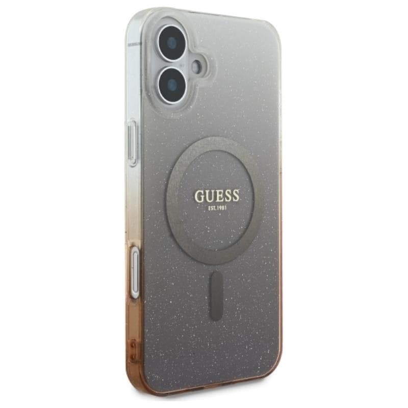 Guess IML Glitter Gradient MagSafe - Case for iPhone 16 (Brown) - 4