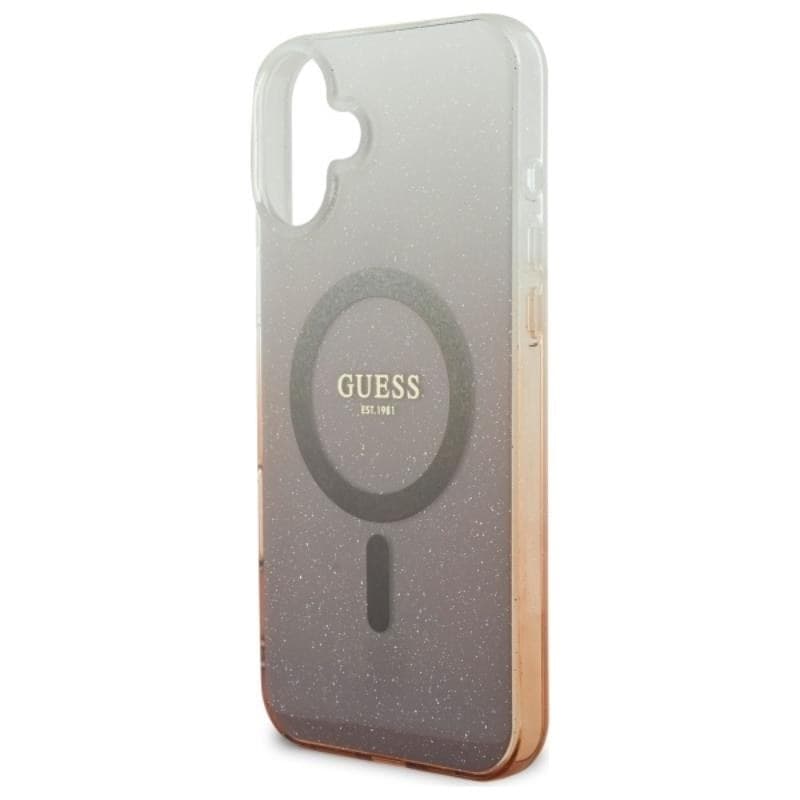 Guess IML Glitter Gradient MagSafe - Case for iPhone 16 (Brown) - 6