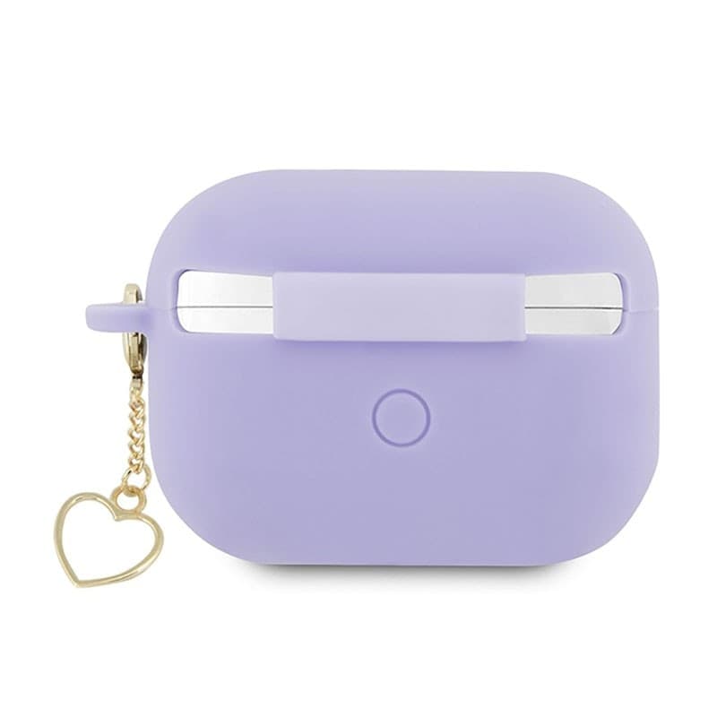 Guess Silicone Heart Charm - Case for Apple AirPods Pro 2 (Purple) - 2
