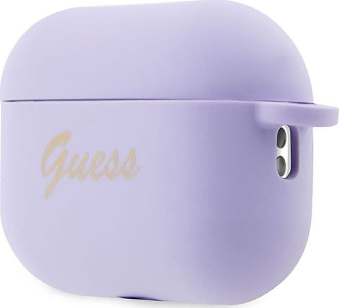 Guess Silicone Heart Charm - Case for Apple AirPods Pro 2 (Purple) - 3