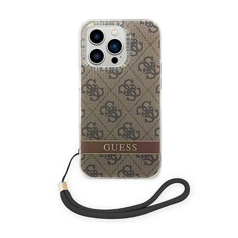 Guess 4G Print Cord - Case for iPhone 14 Pro Max (Brown) - 2