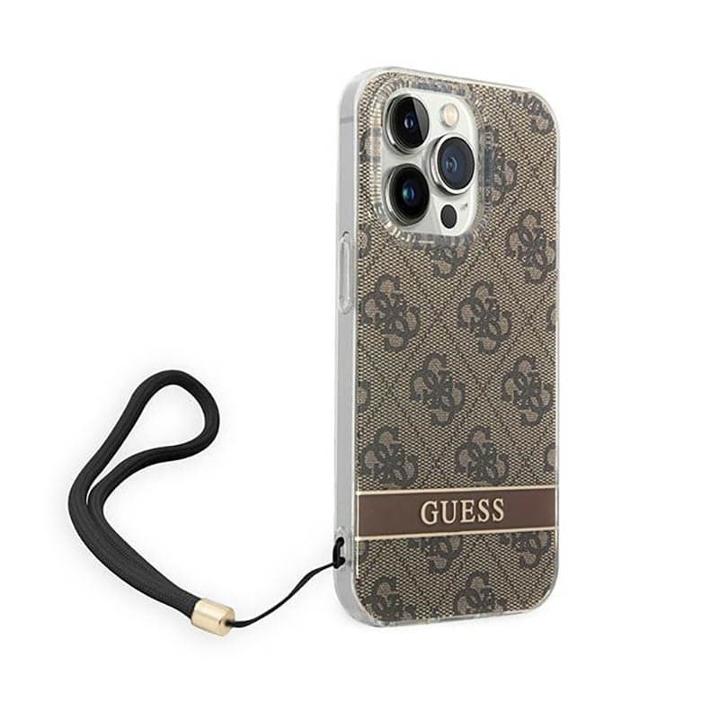 Guess 4G Print Cord - Case for iPhone 14 Pro Max (Brown) - 3