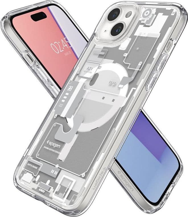 Spigen Ultra Hybrid MagSafe - Case for iPhone 15 Plus (Zero One White) - 6