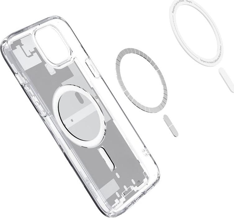 Spigen Ultra Hybrid MagSafe - Case for iPhone 15 Plus (Zero One White) - 7