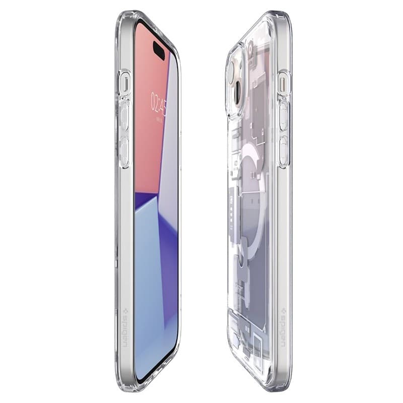 Spigen Ultra Hybrid MagSafe - Case for iPhone 15 Plus (Zero One White) - 8
