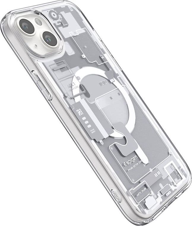 Spigen Ultra Hybrid MagSafe - Case for iPhone 15 Plus (Zero One White) - 9