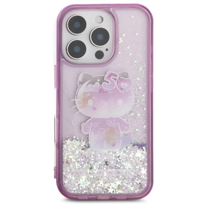 Hello Kitty Liquid Glitter 50TH Anniversary Party - Case for iPhone 16 Pro (purple) - 3
