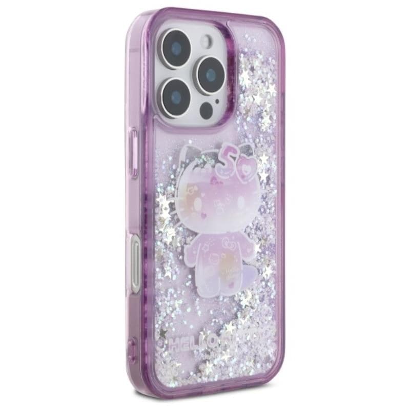 Hello Kitty Liquid Glitter 50TH Anniversary Party - Case for iPhone 16 Pro (purple) - 4
