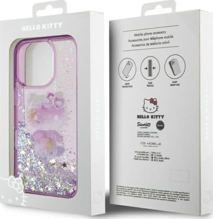 Hello Kitty Liquid Glitter 50TH Anniversary Party - Case for iPhone 16 Pro (purple) - 8