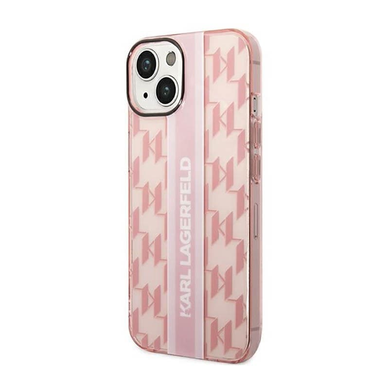 Karl Lagerfeld Mono Vertical Stripe - Case for iPhone 14 Plus (Pink) - 2