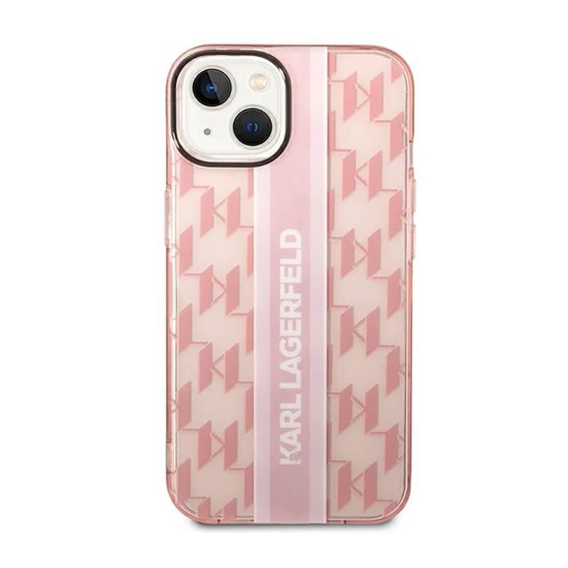 Karl Lagerfeld Mono Vertical Stripe - Case for iPhone 14 Plus (Pink) - 3