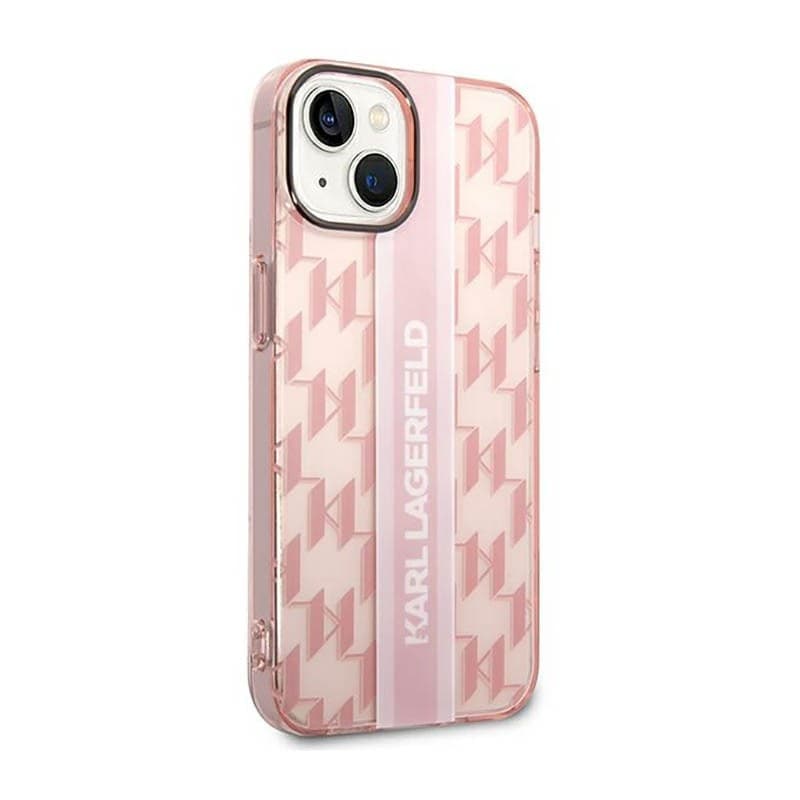 Karl Lagerfeld Mono Vertical Stripe - Case for iPhone 14 Plus (Pink) - 4