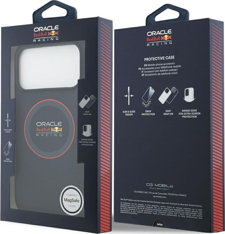 Custodia MagSafe in silicone con anello rosso Red Bull per iPhone 17 Pro Max (blu navy) - 8