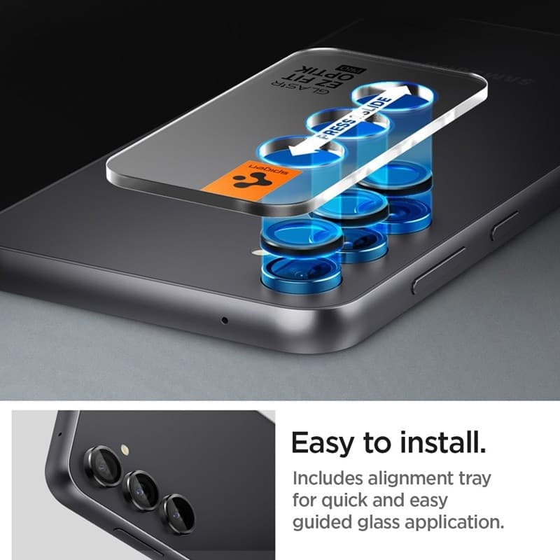Spigen Optik Pro GLAS.TR EZ Fit Camera Protector 2-Pack - Lens protection glass for Samsung Galaxy S23 FE (2 pcs) (Black) - 10