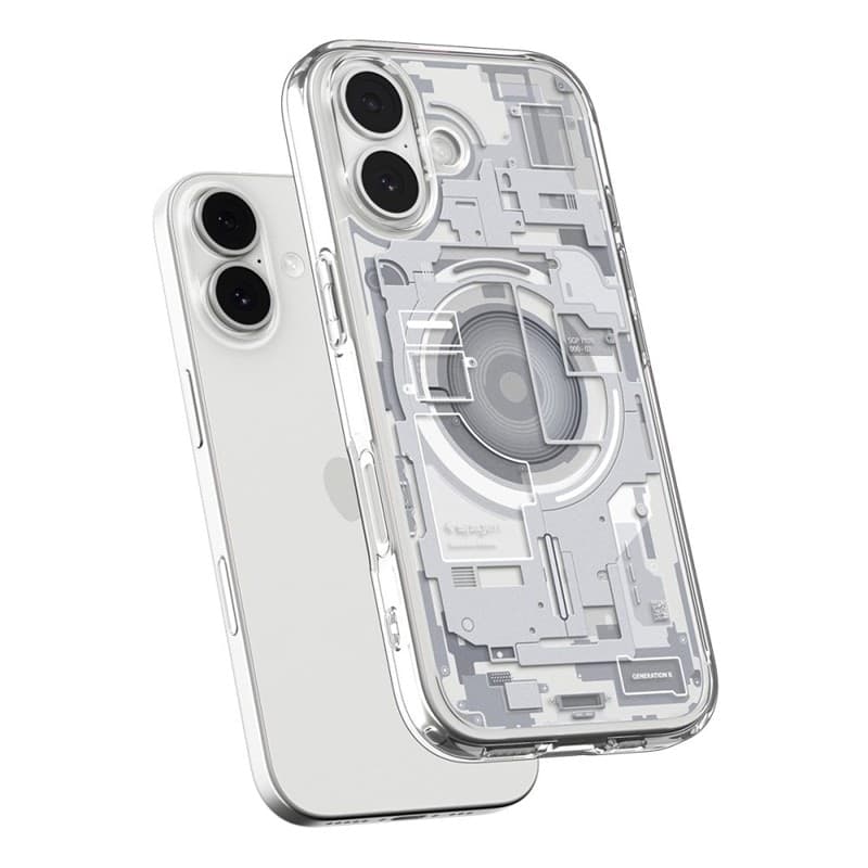 Spigen Ultra Hybrid Mag MagSafe - Case for iPhone 17 (Zero One White) - 5