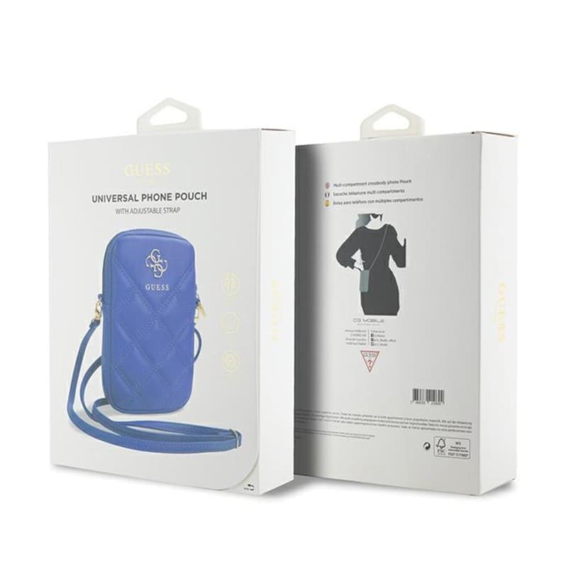 Guess Zip Quilted 4G - Phone bag (blue) - 5