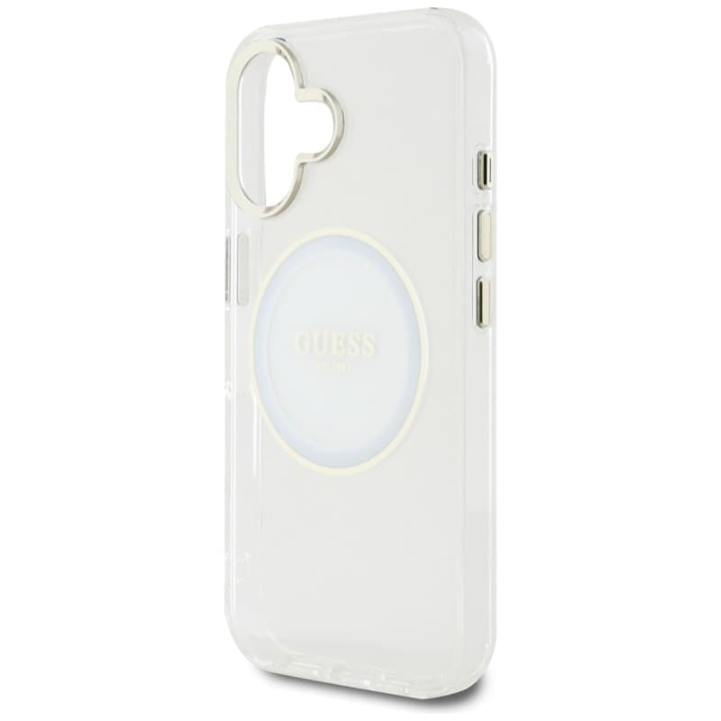 Guess IML Metal Colored Circle Classic Logo MagSafe - Case for iPhone 16 (white) - 6