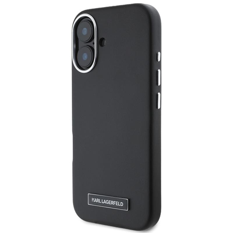 Karl Lagerfeld FW Metal Plate MagSafe - Case for iPhone 16 Plus (black) - 2