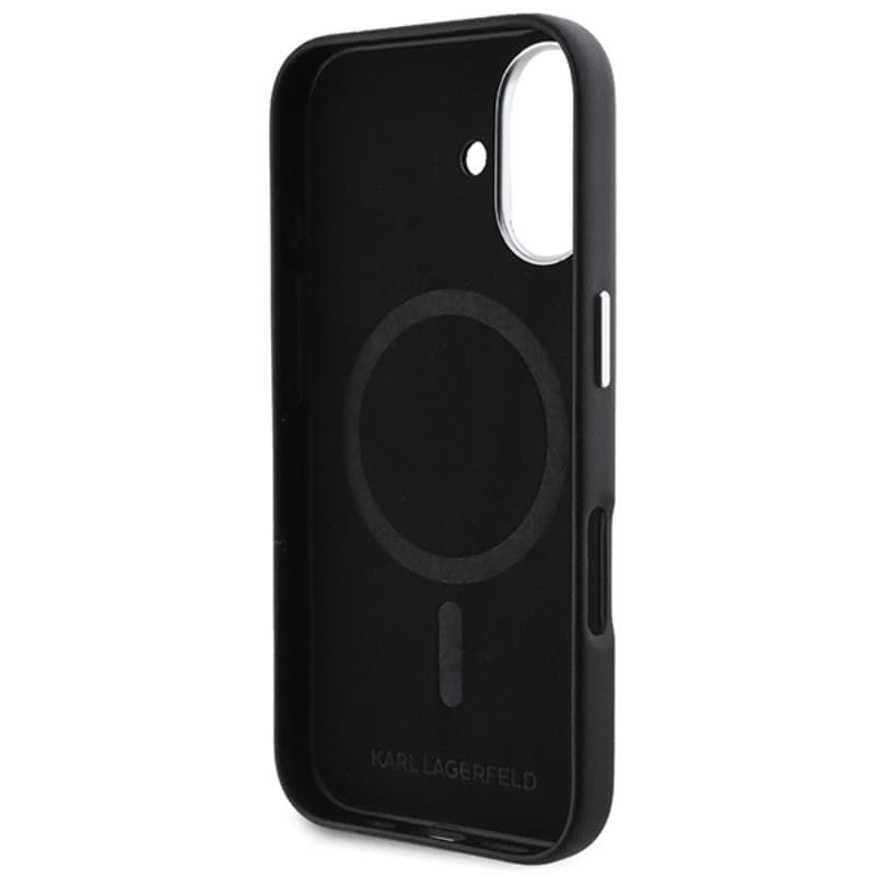 Karl Lagerfeld FW Metal Plate MagSafe - Case for iPhone 16 Plus (black) - 7