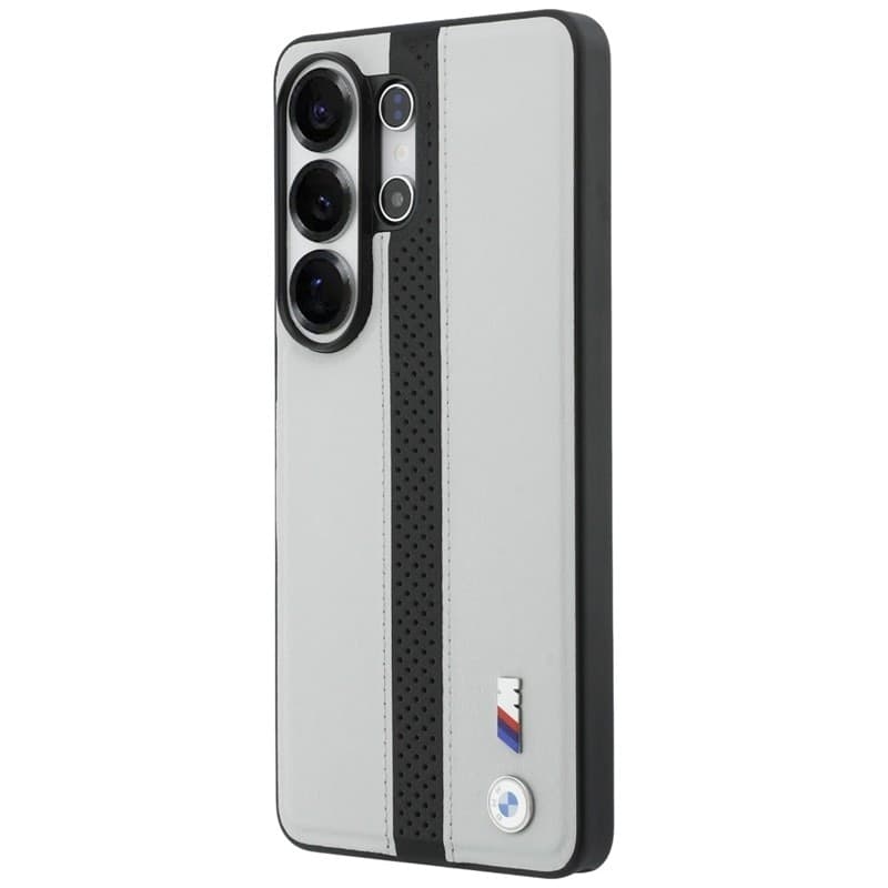 Custodia MagSafe con logo BMW M a strisce perforate per Samsung Galaxy S26 Ultra (grigio) - 2