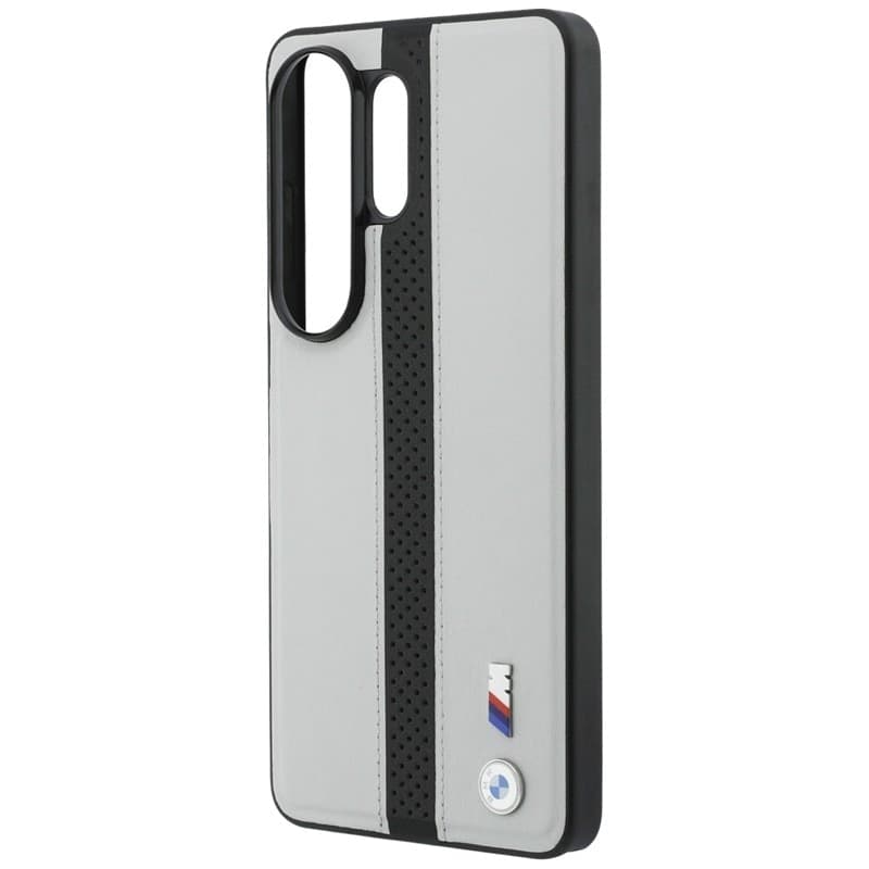 Custodia MagSafe con logo BMW M a strisce perforate per Samsung Galaxy S26 Ultra (grigio) - 6