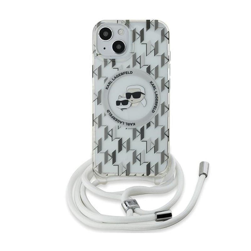 Karl Lagerfeld IML Crossbody Monogram Karl & Choupette Head MagSafe - iPhone 15 / 14 / 13 Case (Transparent) - 2