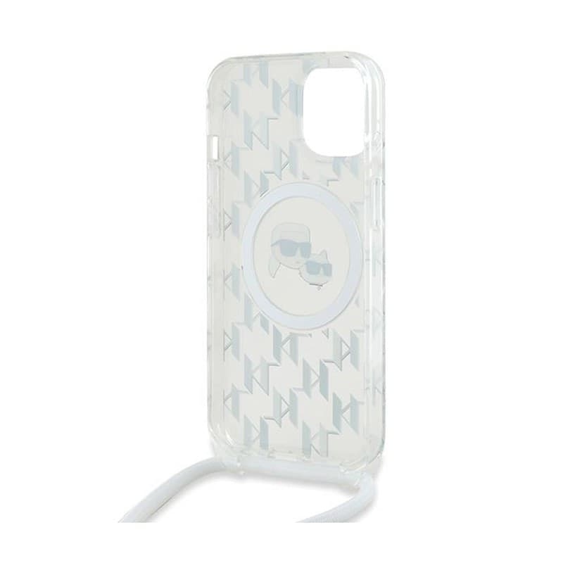 Karl Lagerfeld IML Crossbody Monogram Karl & Choupette Head MagSafe - iPhone 15 / 14 / 13 Case (Transparent) - 6