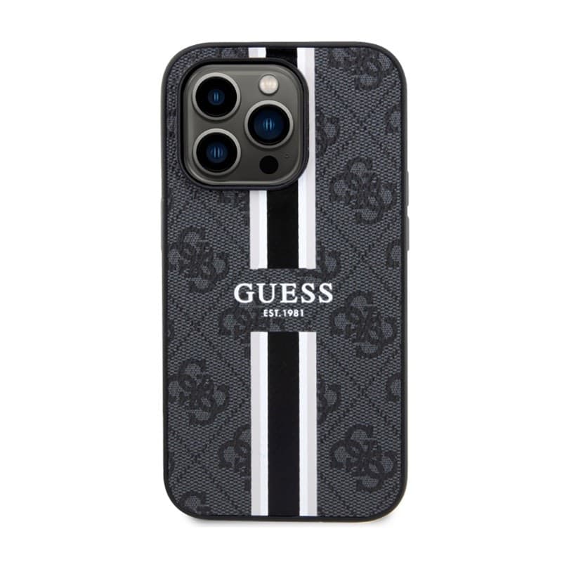 Guess 4G Printed Stripes MagSafe - Case for iPhone 14 Pro Max (Black) - 3