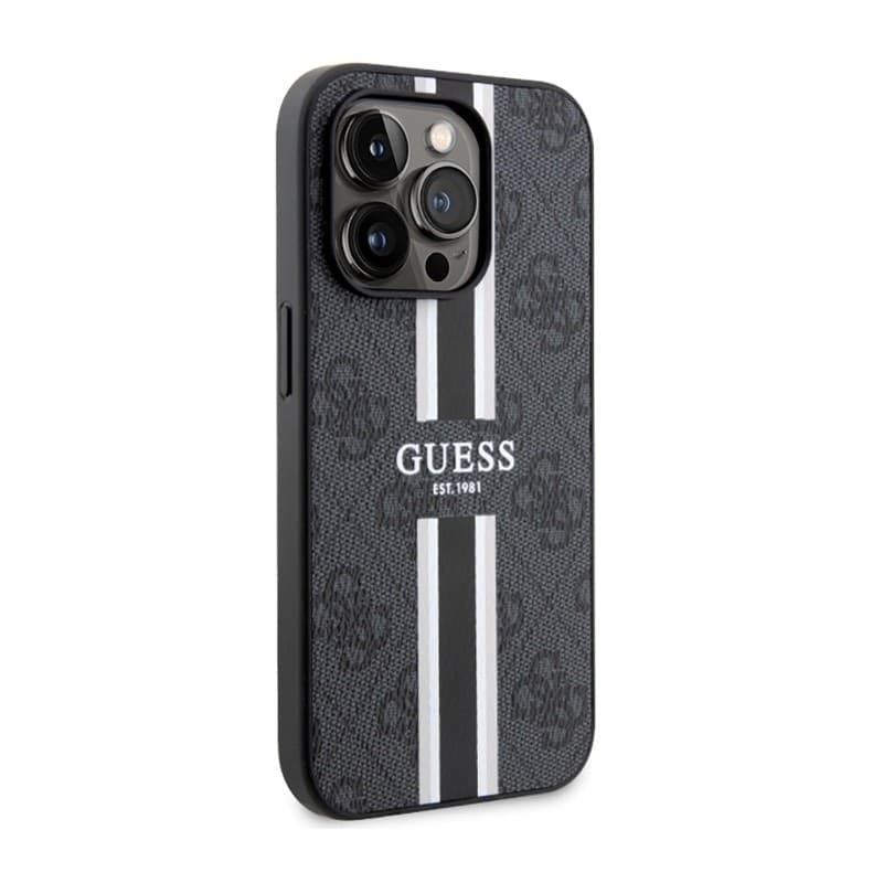 Guess 4G Printed Stripes MagSafe - Case for iPhone 14 Pro Max (Black) - 4