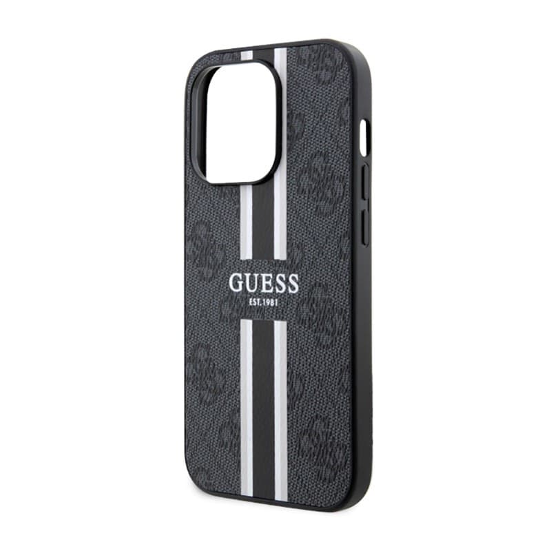 Guess 4G Printed Stripes MagSafe - Case for iPhone 14 Pro Max (Black) - 6