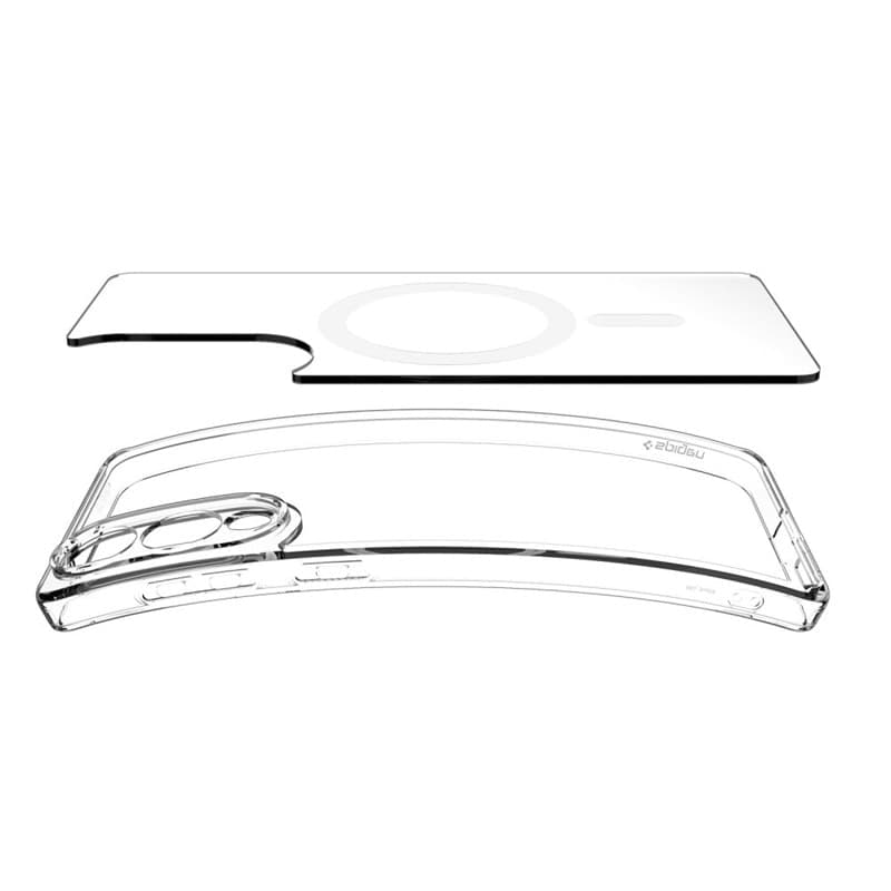 Spigen Ultra Hybrid Mag MagSafe - Case for Samsung Galaxy S25 Edge (Clear / White) - 6